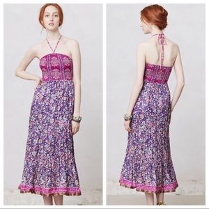 Anthro/Maeve Daleka Silk Day Dress Purple XXSP